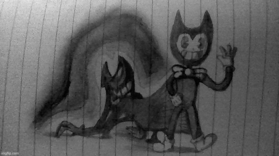 My first bendy and the ink machine drawing | image tagged in bendy and the ink machine | made w/ Imgflip meme maker