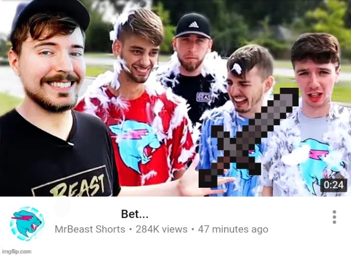 Karl lost a challenge | image tagged in oof,mr beast,meme,get rekt | made w/ Imgflip meme maker