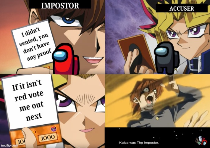 sorry it's long but it's noice | image tagged in among us memes,yugioh card draw,yugioh | made w/ Imgflip meme maker
