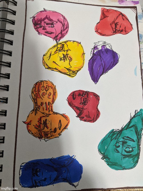 Just a whole page of lil blob drawings :) | made w/ Imgflip meme maker