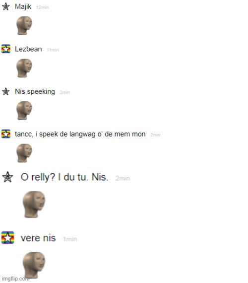 Ae narmol conversashon | made w/ Imgflip meme maker