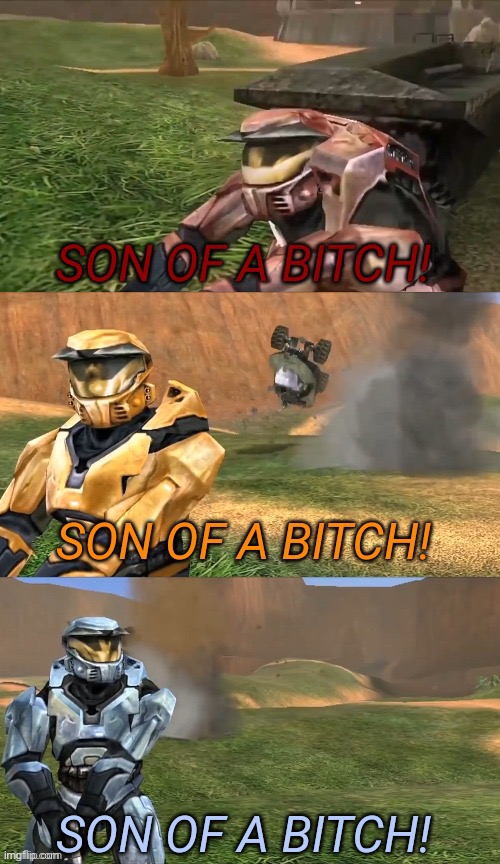 Ehehe | image tagged in son of a bitch rvb | made w/ Imgflip meme maker