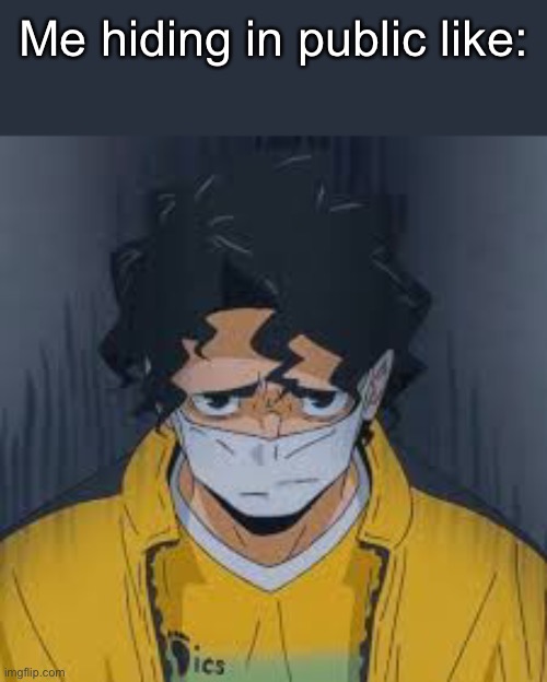 Me hiding in public like: | made w/ Imgflip meme maker