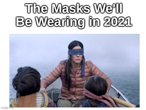 The Masks We'll Be Wearing in 2021 | image tagged in mask,2021,bird box | made w/ Imgflip meme maker