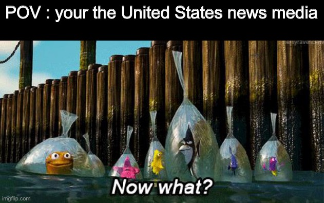 Had to say it | POV : your the United States news media | image tagged in now what | made w/ Imgflip meme maker