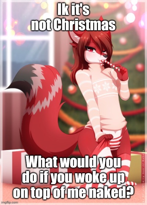 Oml- | Ik it's not Christmas; What would you do if you woke up on top of me naked? | image tagged in oml- | made w/ Imgflip meme maker