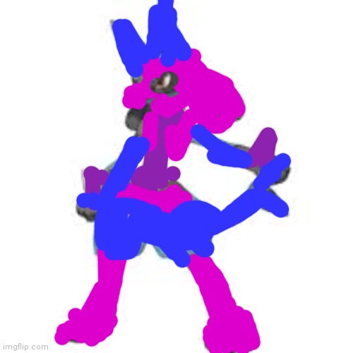 Bi Lucario pokemon (inspired by idiot_from_mars) | image tagged in lucario | made w/ Imgflip meme maker