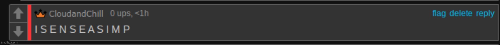 new temp lmao | image tagged in i sense a simp | made w/ Imgflip meme maker