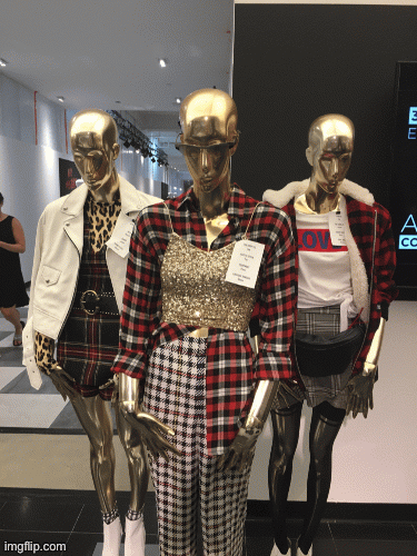 Descendants of C-3PO (K-3PO) | image tagged in fashion,alice and olivia,sandro,bloomingdales,star wars,brian einersen | made w/ Imgflip images-to-gif maker