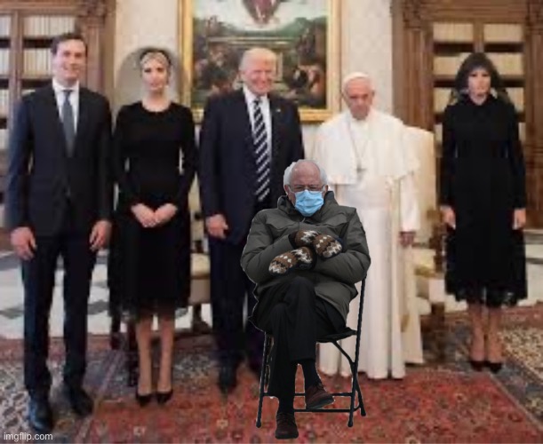 Pope Bernie | image tagged in bernie sanders | made w/ Imgflip meme maker