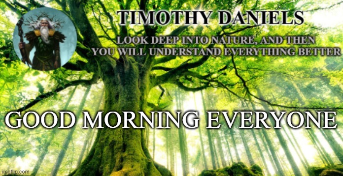 nature template | GOOD MORNING EVERYONE | image tagged in nature template | made w/ Imgflip meme maker