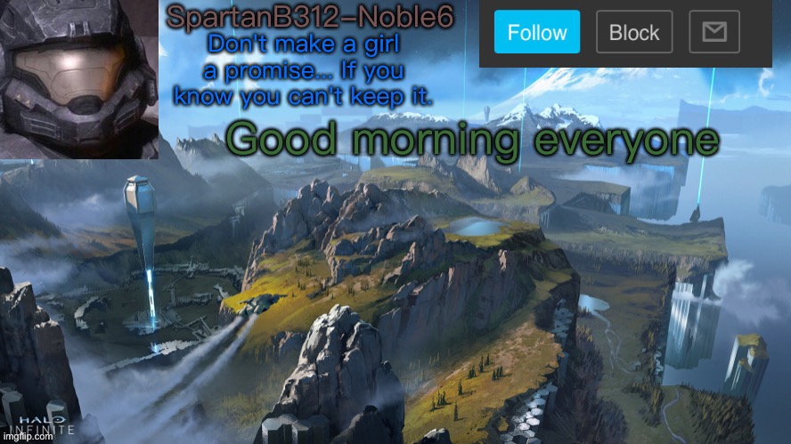 Hodey | Good morning everyone | image tagged in noble6 announcement | made w/ Imgflip meme maker