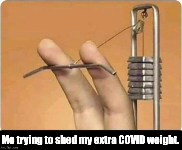 COVID | Me trying to shed my extra COVID weight. | image tagged in covid-19 | made w/ Imgflip meme maker