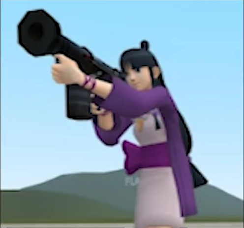 High Quality Girl with bazooka Blank Meme Template