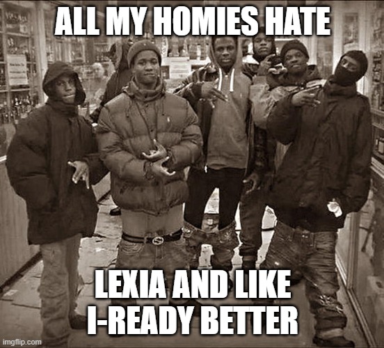 If your in school, you'd get it | ALL MY HOMIES HATE; LEXIA AND LIKE I-READY BETTER | image tagged in all my homies hate | made w/ Imgflip meme maker