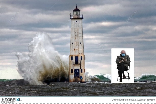 Frankfort Lighthouse Bernie | image tagged in beautiful nature | made w/ Imgflip meme maker