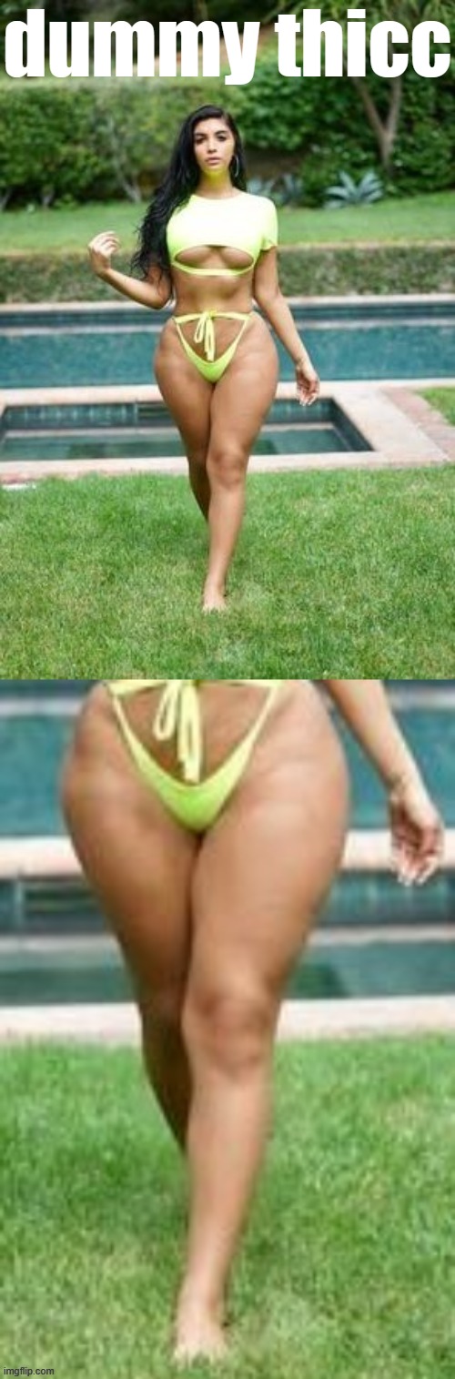 dummy thicc | dummy thicc | image tagged in thicc,thick,sexy legs,legs,sexy woman,sexy girl | made w/ Imgflip meme maker