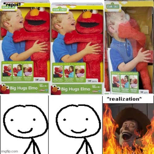 choke me elmo | *repost | image tagged in choke me elmo | made w/ Imgflip meme maker