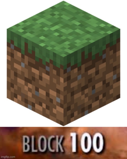 Grass BLOCK 100 | image tagged in minecraft,skyrim skill meme,skyrim,block | made w/ Imgflip meme maker