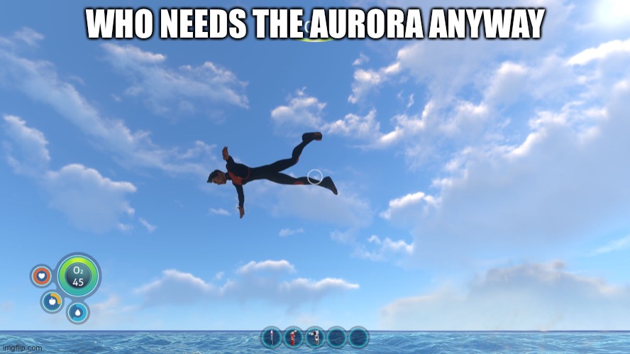 Nyoom | WHO NEEDS THE AURORA ANYWAY | image tagged in the fly boy | made w/ Imgflip meme maker