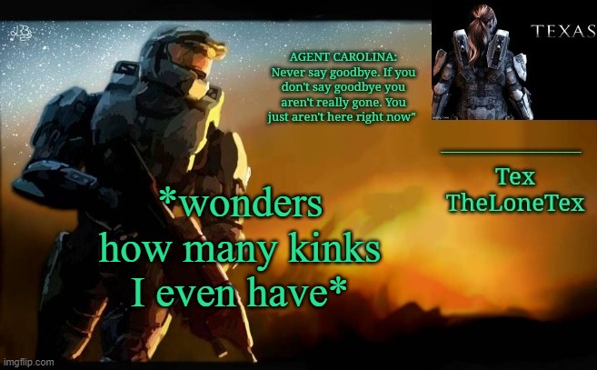 Announcement templaaatteee | *wonders how many kinks I even have* | image tagged in announcement templaaatteee | made w/ Imgflip meme maker