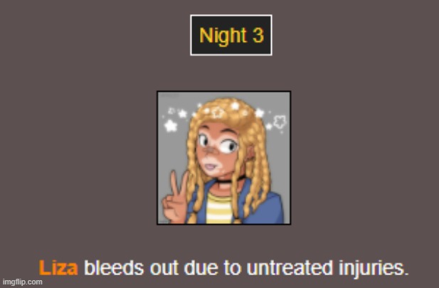 Night 3 | image tagged in hunger games | made w/ Imgflip meme maker