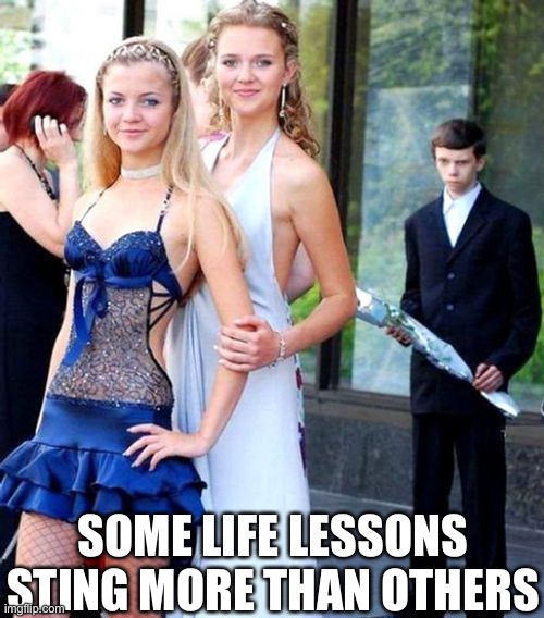 Creepy Kid | SOME LIFE LESSONS STING MORE THAN OTHERS | image tagged in creepy kid | made w/ Imgflip meme maker