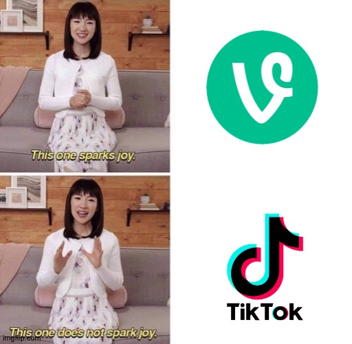 Vine is better | image tagged in this one sparks joy | made w/ Imgflip meme maker