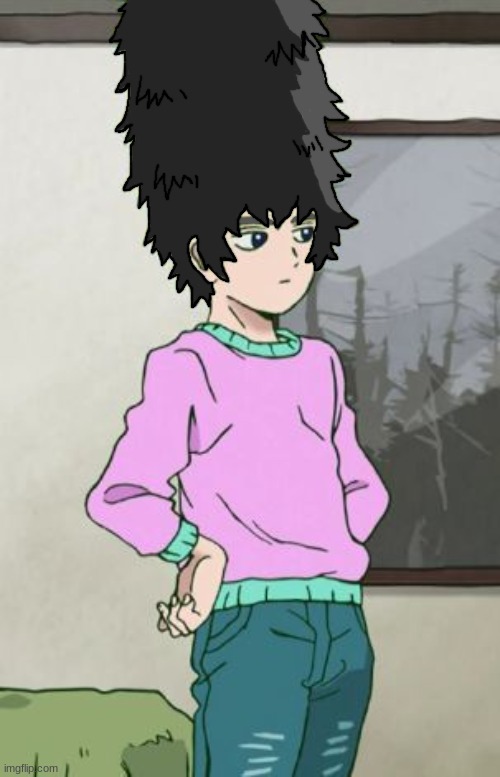 cursed Teru (yes his hair was already like that) | image tagged in mob psycho 100,recolor,cursed | made w/ Imgflip meme maker