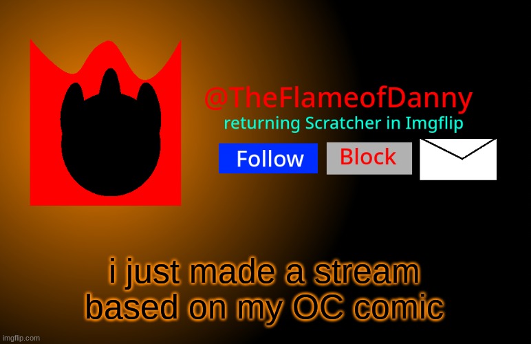 TFoD announcement template | i just made a stream based on my OC comic | image tagged in tfod announcement template | made w/ Imgflip meme maker