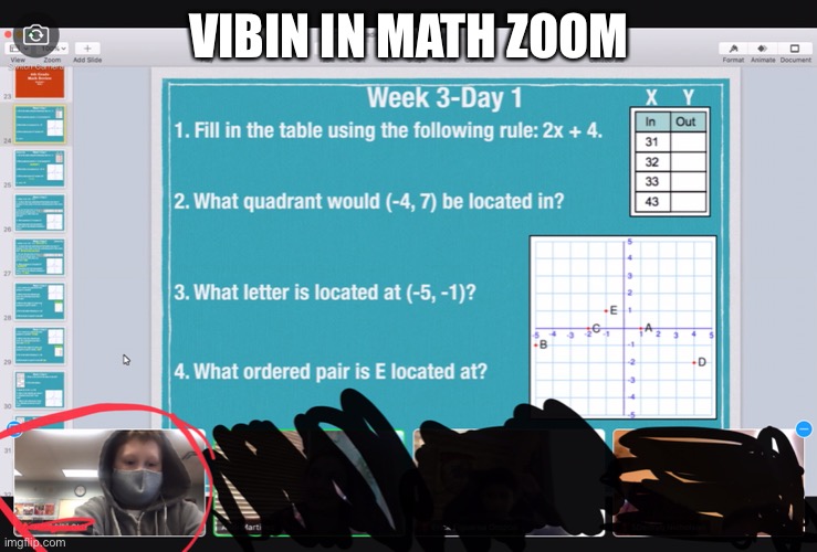 VIBIN IN MATH ZOOM | made w/ Imgflip meme maker