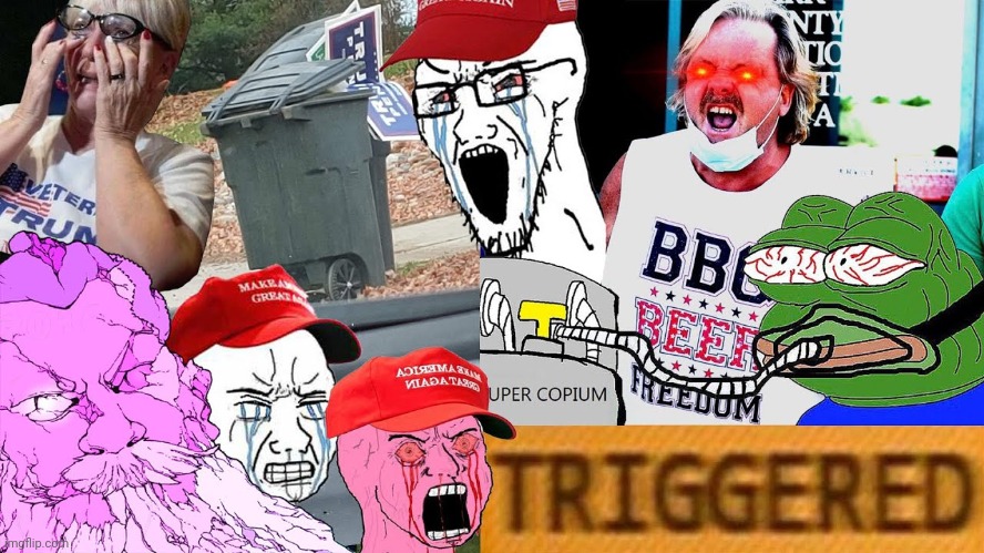 Triggered trump worshippers | image tagged in triggered trump worshippers | made w/ Imgflip meme maker