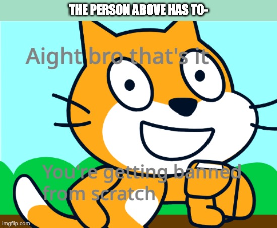 THE PERSON ABOVE HAS TO- | made w/ Imgflip meme maker