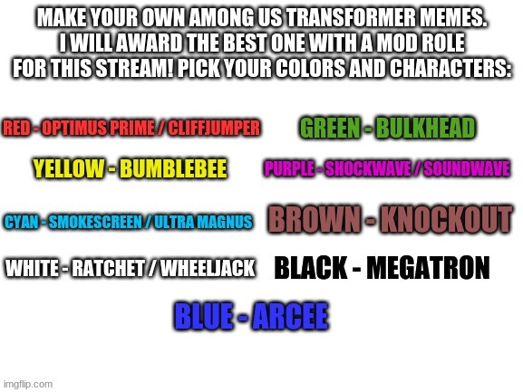 Offering mod roles | image tagged in offering,mod roles,transformers | made w/ Imgflip meme maker