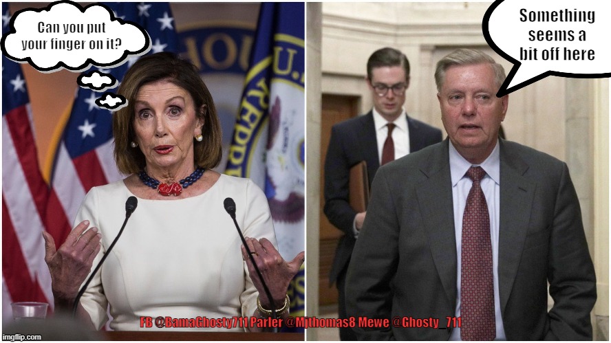 Something seems a bit off here; Can you put your finger on it? FB @BamaGhosty711 Parler @Mjthomas8 Mewe @Ghosty_711 | image tagged in nancy pelosi,chuck schumer,democrats,lost in space,america,joe biden | made w/ Imgflip meme maker