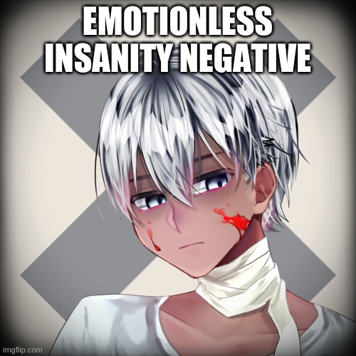 EMOTIONLESS INSANITY NEGATIVE | made w/ Imgflip meme maker