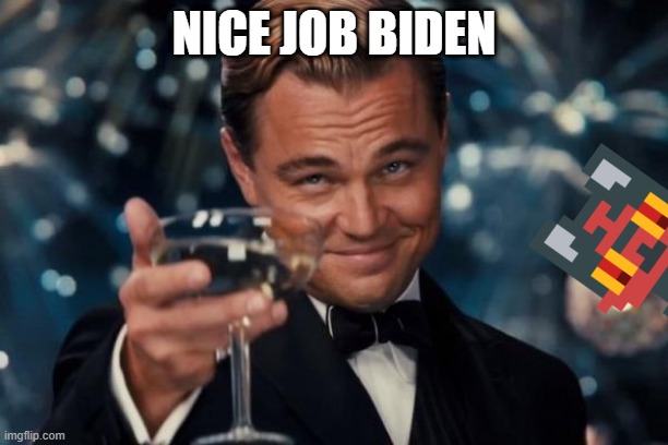 nice job biden | NICE JOB BIDEN | image tagged in memes,leonardo dicaprio cheers | made w/ Imgflip meme maker