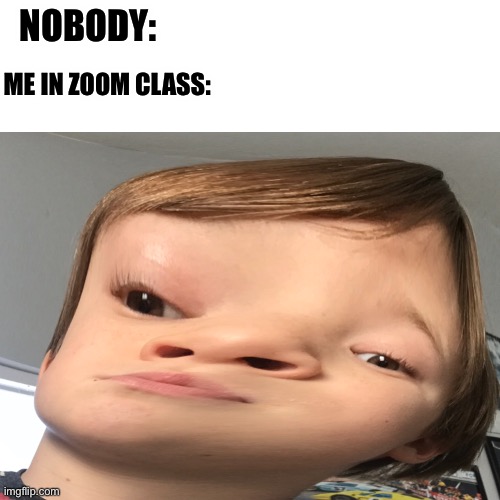 Not looking good there buddy | NOBODY:; ME IN ZOOM CLASS: | image tagged in zoom,nobody | made w/ Imgflip meme maker