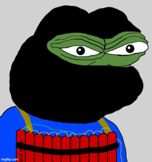 Pepe terrorist | image tagged in pepe terrorist | made w/ Imgflip meme maker