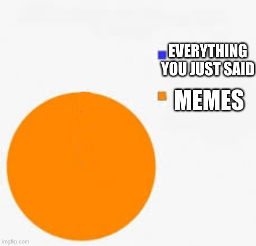 Pie Chart Meme | EVERYTHING YOU JUST SAID MEMES | image tagged in pie chart meme | made w/ Imgflip meme maker