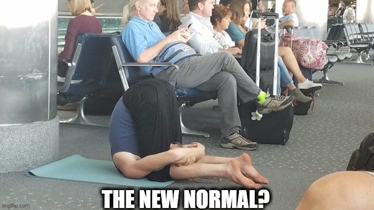 If You Didn't Already Have a Headache.... | THE NEW NORMAL? | image tagged in fun,funny,odd,flexible | made w/ Imgflip meme maker