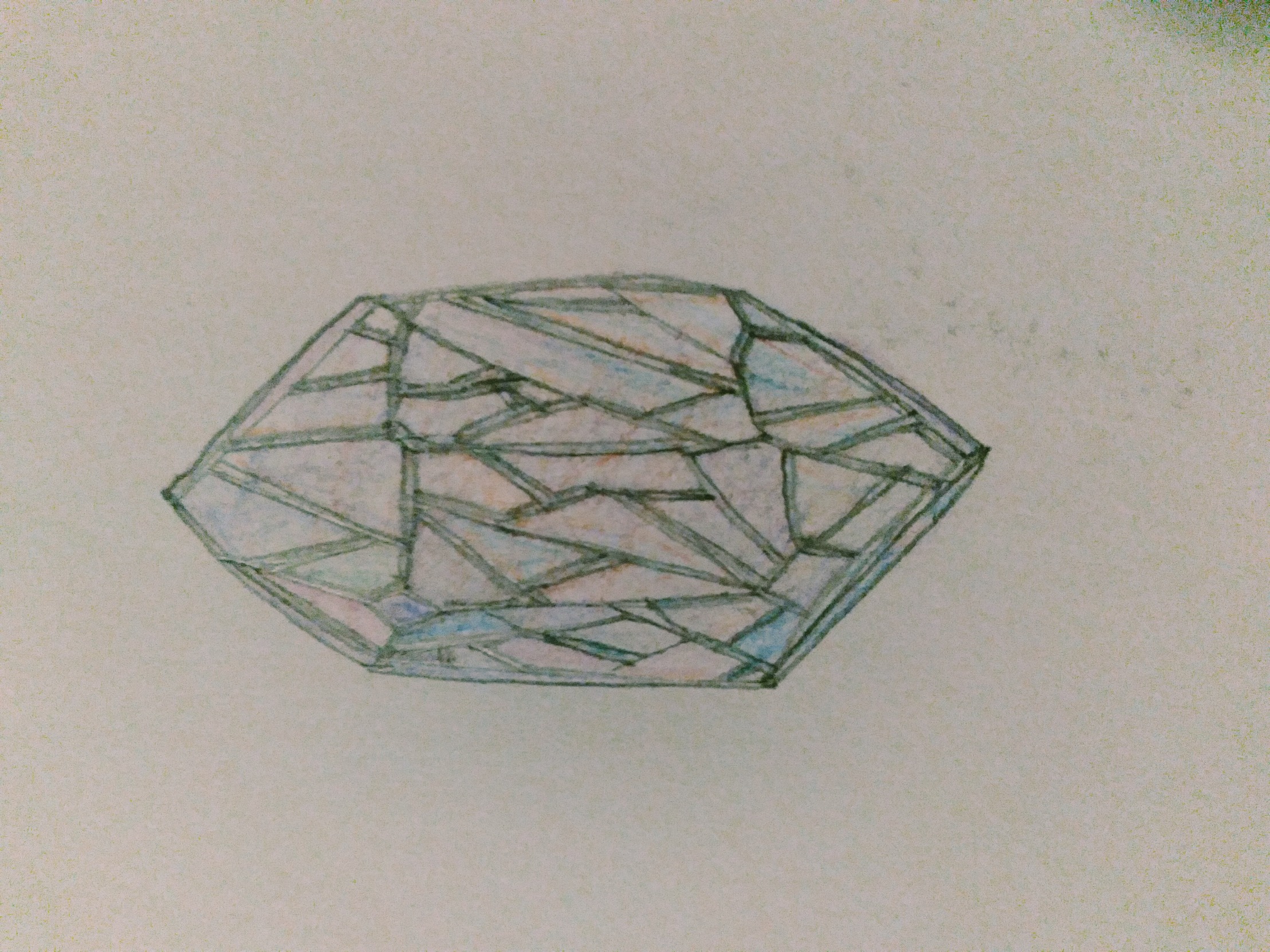 Mosaic quartz crystal Blank Meme Template