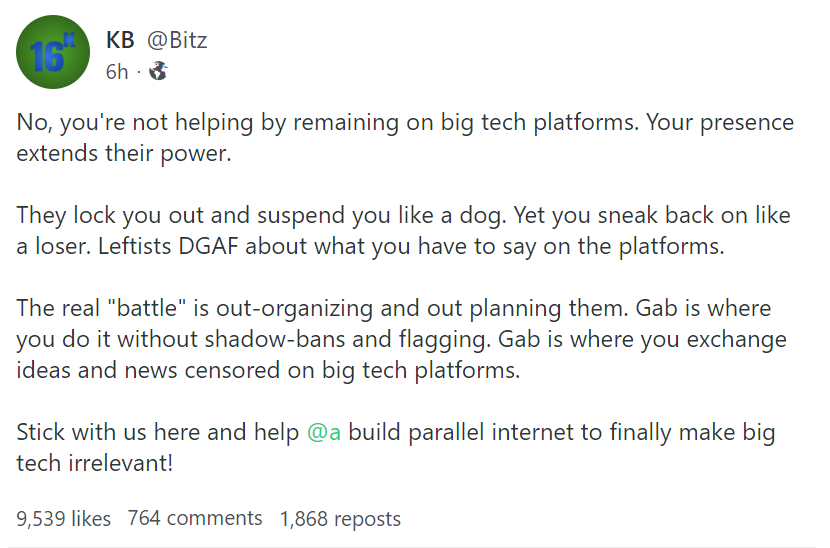 Gab Make big tech irrelevant Blank Meme Template