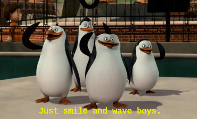 High Quality smile and wave Blank Meme Template