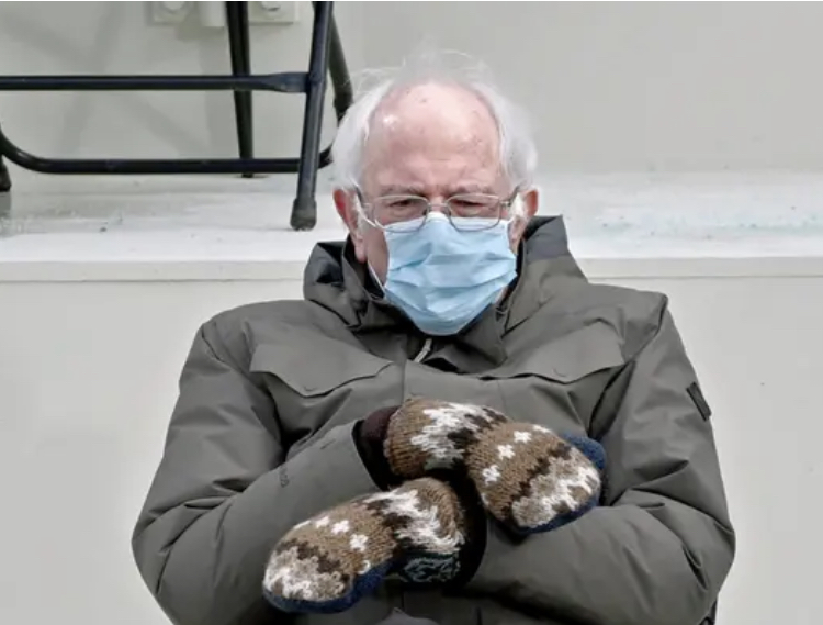 High Quality Bernie Mittens Blank Meme Template