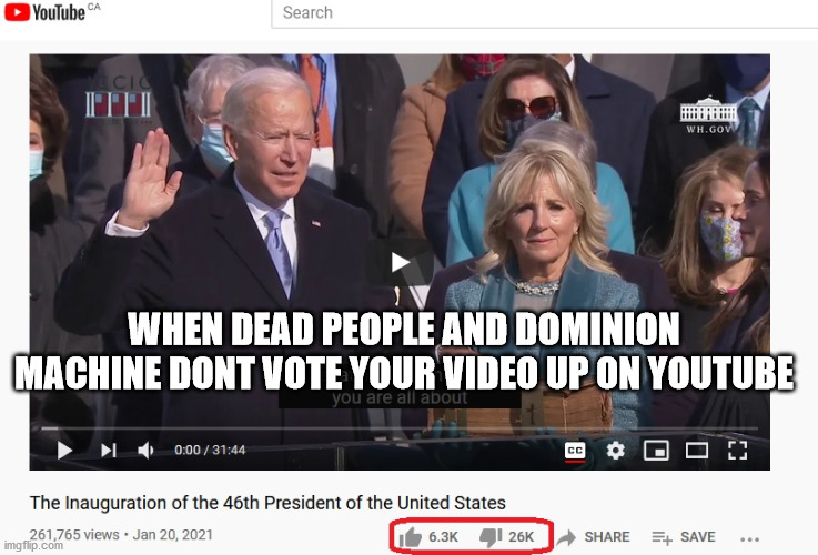 Voting | WHEN DEAD PEOPLE AND DOMINION MACHINE DONT VOTE YOUR VIDEO UP ON YOUTUBE | image tagged in joe biden | made w/ Imgflip meme maker