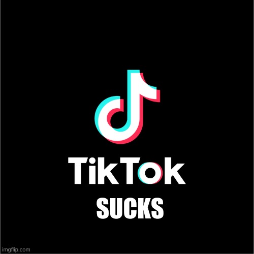 tiktok logo | SUCKS | image tagged in tiktok logo | made w/ Imgflip meme maker