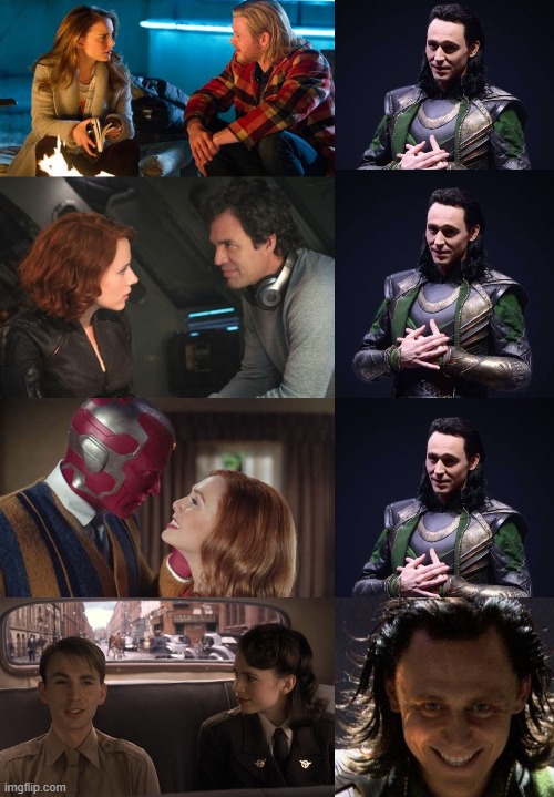 Me and Marvel Ships | image tagged in marvel,bruce/natasha,wanda/vision,steve/peggy,jane/thor,i didn't include pepperony because i like that ship too | made w/ Imgflip meme maker