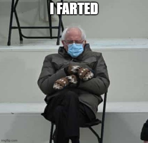 Bernie Sanders | I FARTED | image tagged in bernie sanders | made w/ Imgflip meme maker