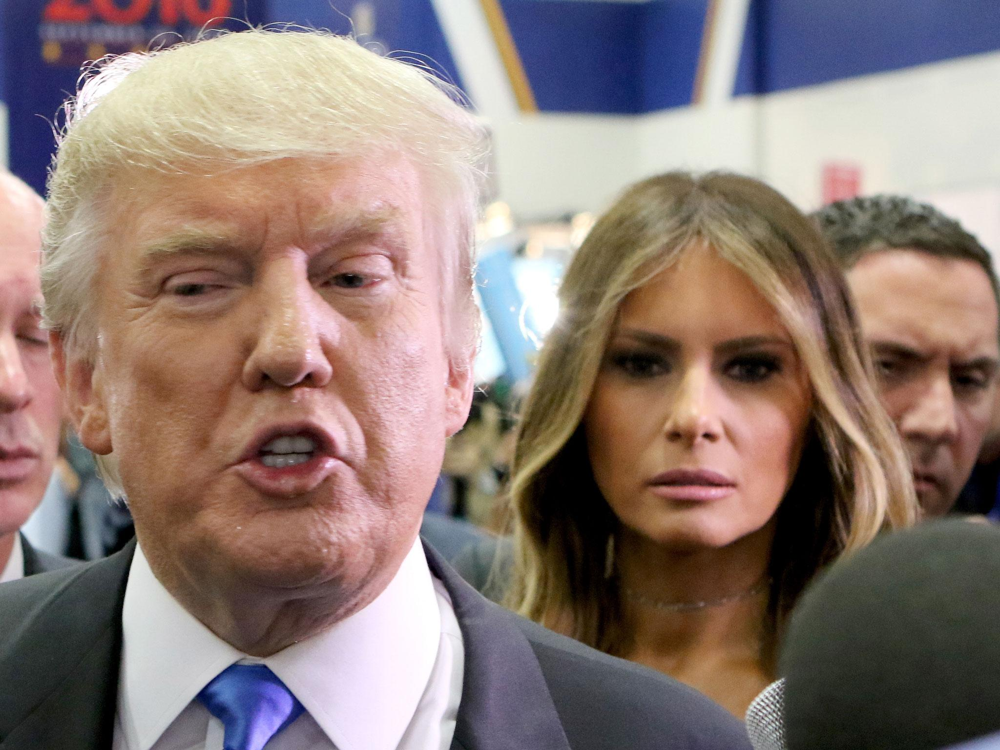 Donald and Melania Trump sulk in exile Blank Meme Template
